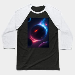 Planets Lights In Space Baseball T-Shirt